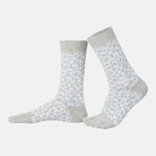 BÄR Zehensocken Leopard - Weiß / Grau BÄR Zehensocken Leopard - Weiß / Grau