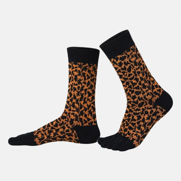 BÄR Zehensocken Leopard - Braun / Schwarz BÄR Zehensocken Leopard - Braun / Schwarz